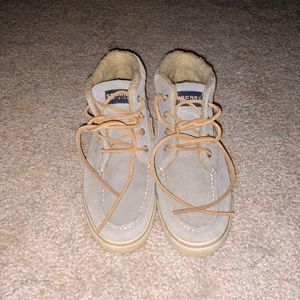 Faux fur lined Sperry Top Sider